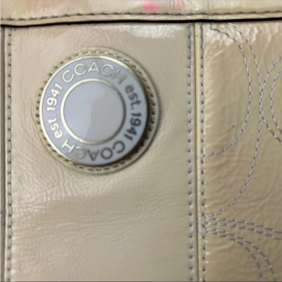 yellow coach purse- as is - Picture 8 of 12